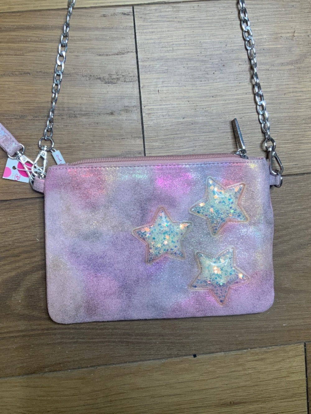 Bari Lynn NWT Irridescent Bag With Sparkle Stars